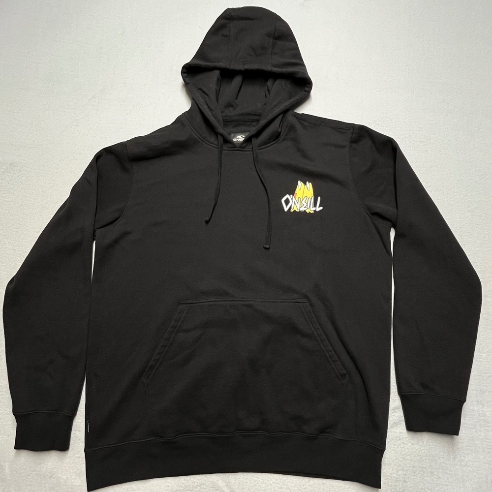 O'Neill Skeleton Graphic Hoodie Black Long Sleeve‎ Standard Fit Men's Size L - Picture 3 of 10